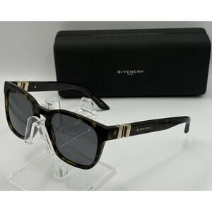 Givenchy GV 0162 086 Sunglasses Tortoise Gold Black Lens 135mm Italy